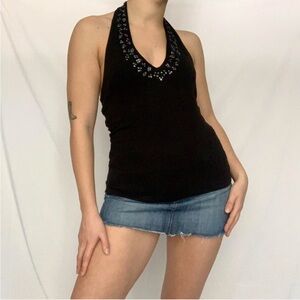 Y2k Digit@l Sequin Halter Top